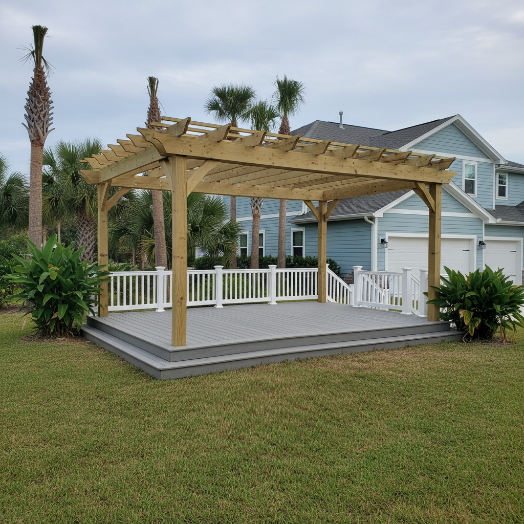 Deck Railing Installation completed by Signature Deck Inc in Englewood, FL
